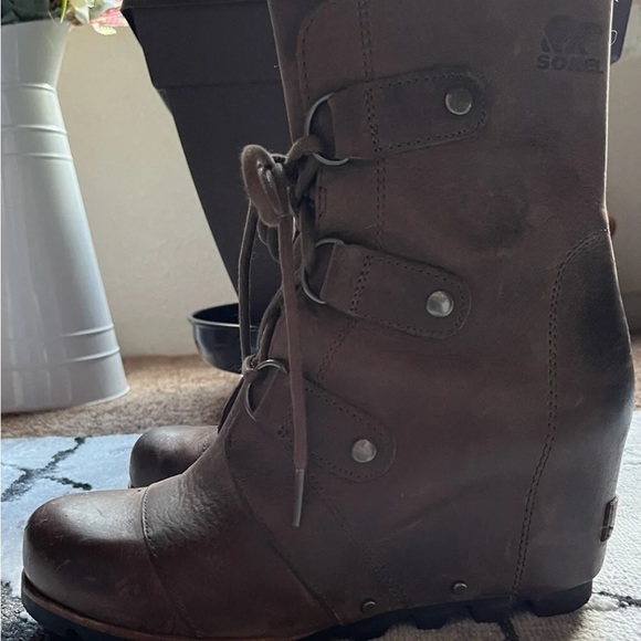 Sorel Joan Of Arctic Wedge 1 Boots Booties Women’s Sz 8 - Picture 3 of 9